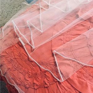 Veils lines with Rhinestones